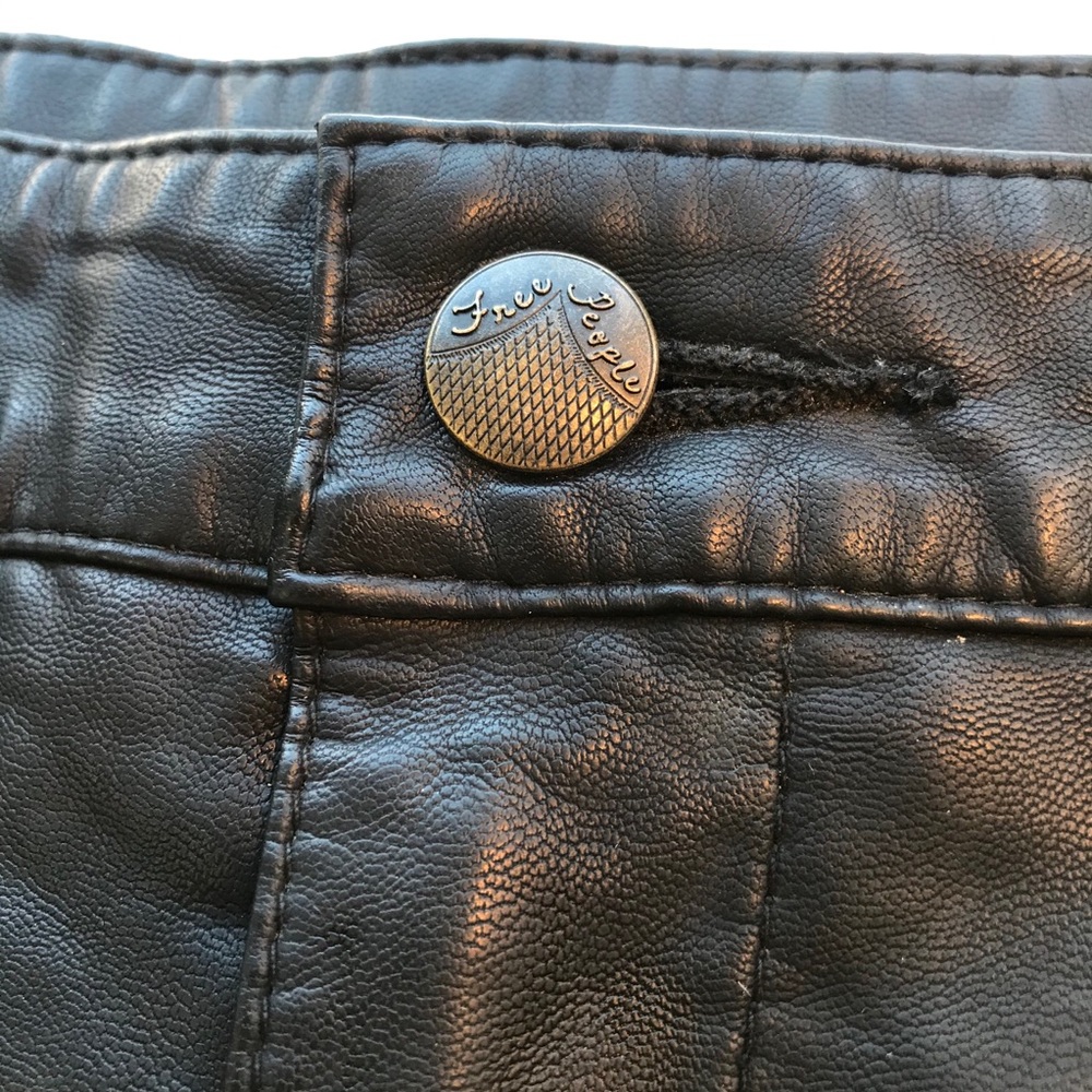 Free People Studded Rocker  Vegan Leather Shorts 2 - Picture 4 of 10